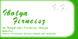 ibolya firneisz business card
